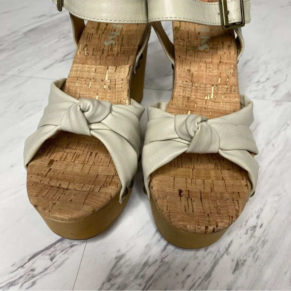 Kork Ease Dawson Platform Wedge Faux Leather Sandal 7M